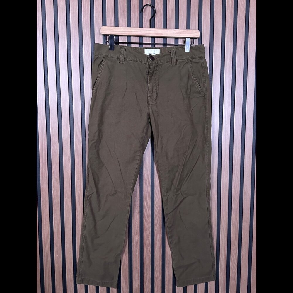 Current / Elliott Pants 27 Womens Chino Brown Stretch High Rise Slim Straight